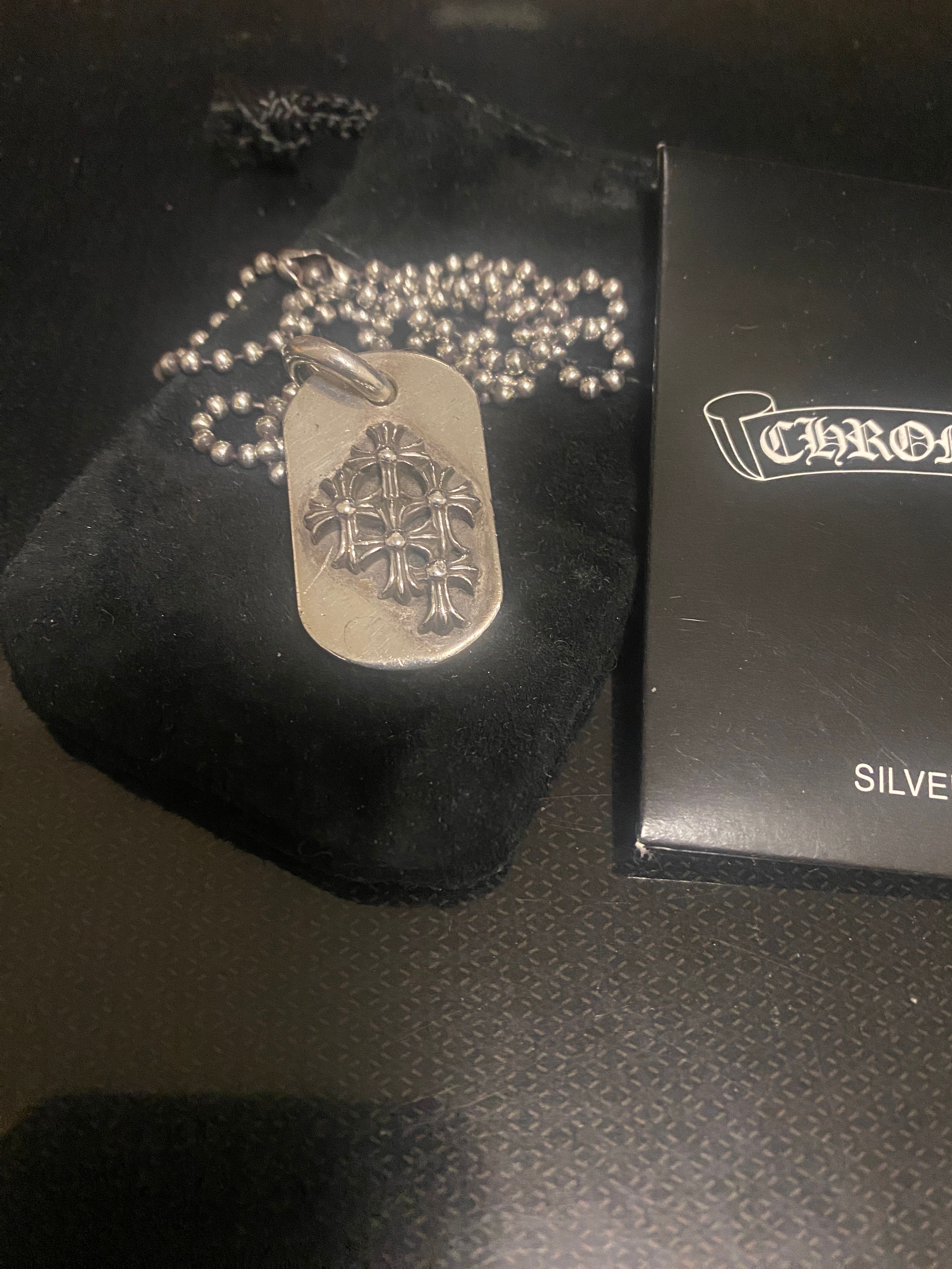 Chrome Hearts Dog Tag S Raze Dosemetary "Silver"