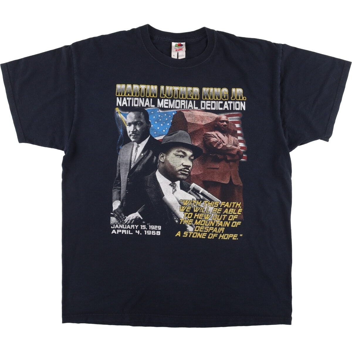 古着 フルーツオブザルーム FRUIT OF THE LOOM MARTIN KING キング牧師 偉人Tシャツ メンズXL相当/eaa529157