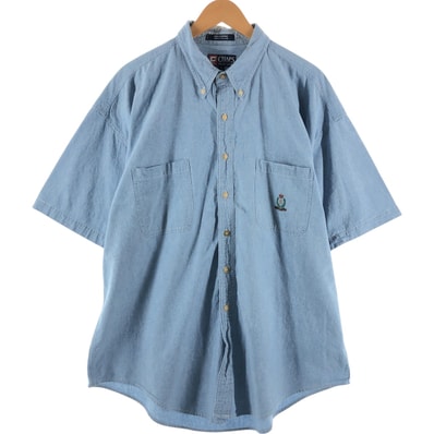 古着 90年代 ラルフローレン Ralph Lauren CHAPS チャップス 半袖 ボタンダウンシャツ メンズXL相当 ヴィンテージ/eaa534556
