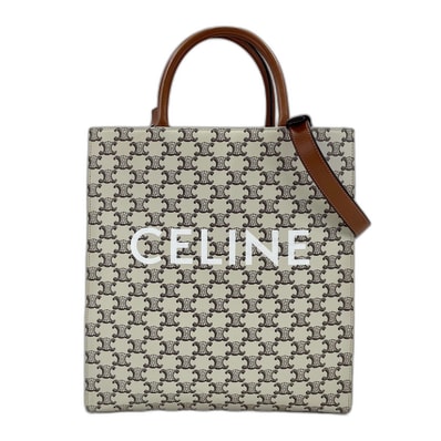 セリーヌ CELINE バーティカルカバ ミディアム 2WAY トリオンフ トートバッグ【中古】