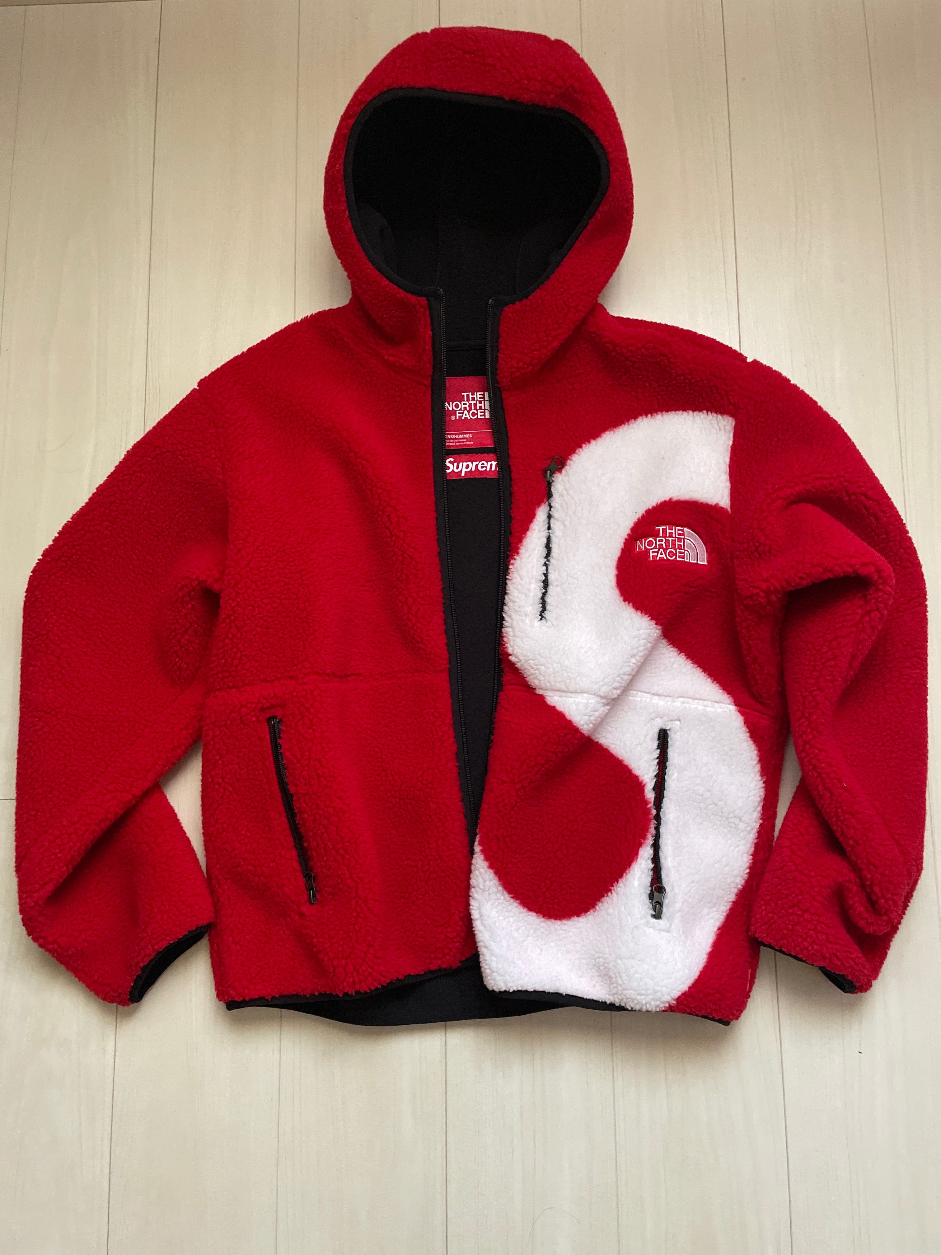 Supreme x The North Face S Logo Hooded Fleece Jacket "Red"
