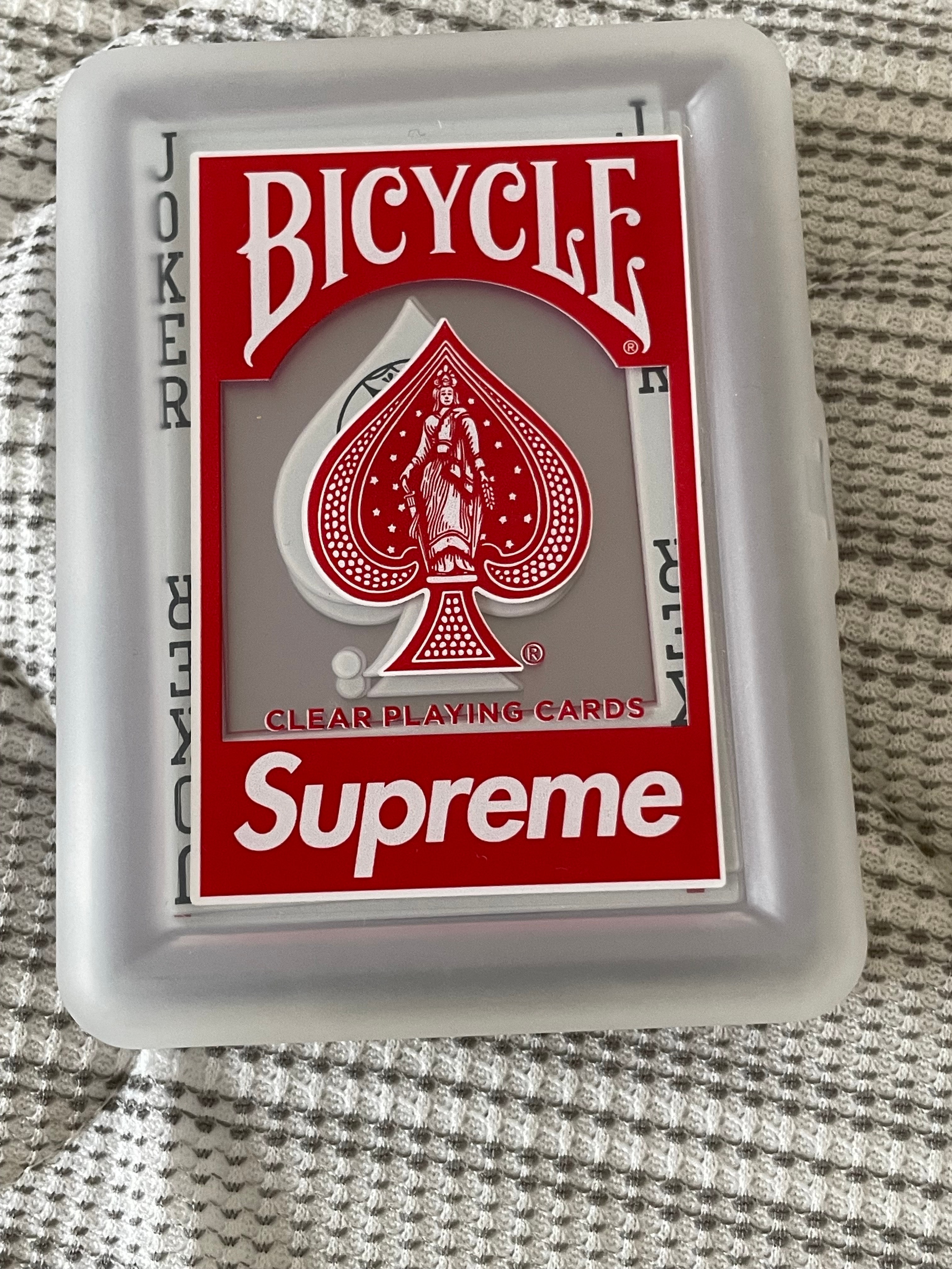 Supreme Bicycle® Clear Playing Cards 
