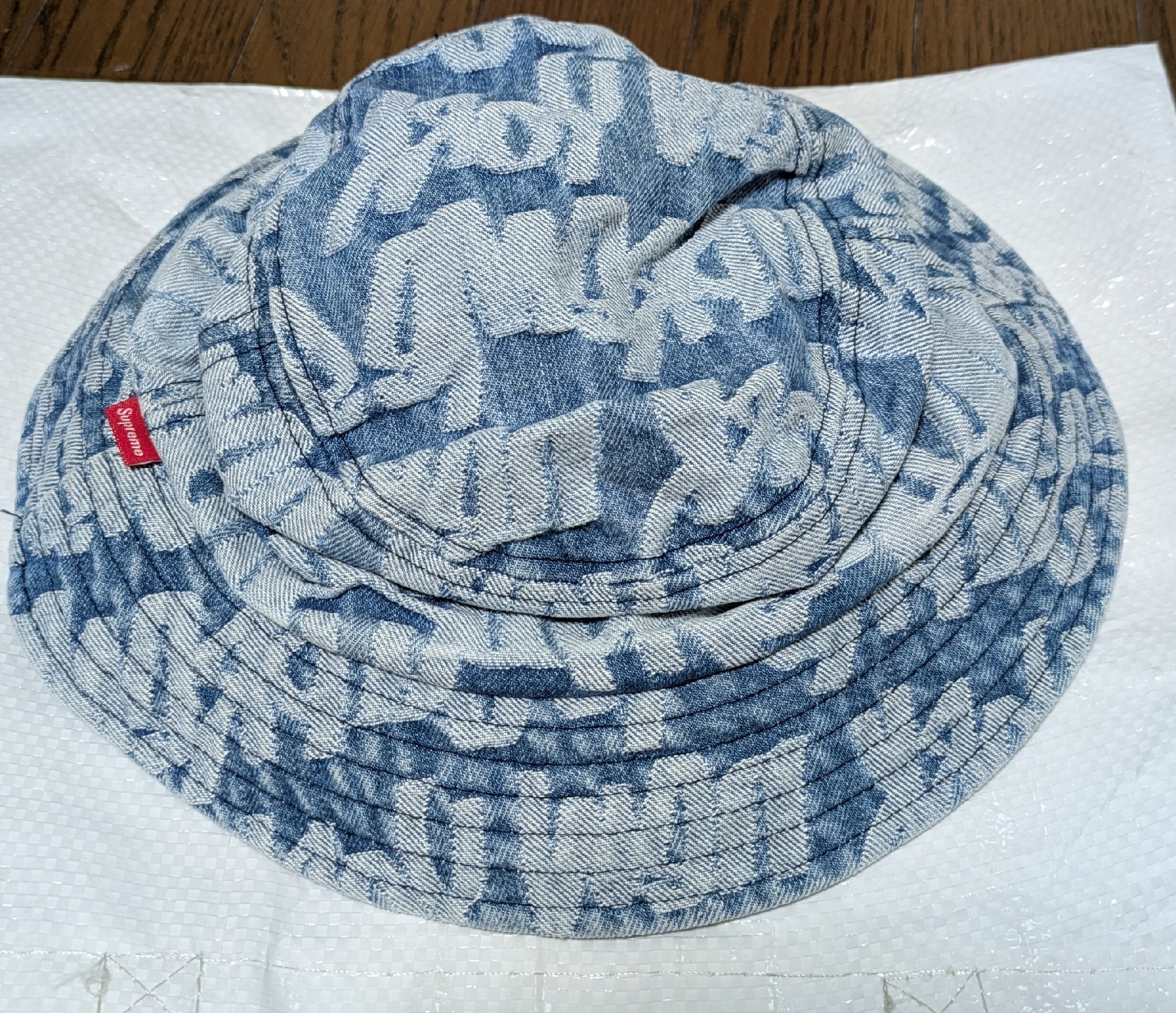 Supreme Fat Tip Jacquard Denim Crusher "Blue"