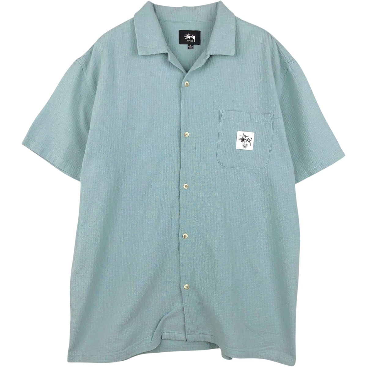 古着 ステューシー STUSSY 半袖 オープンカラー コットンシャツ ボックスシャツ メンズL相当/eaa660627