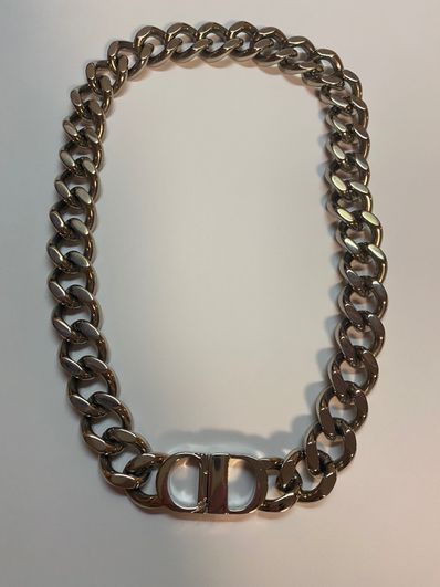 Dior CD ICON Chain Link Necklace "Silver"