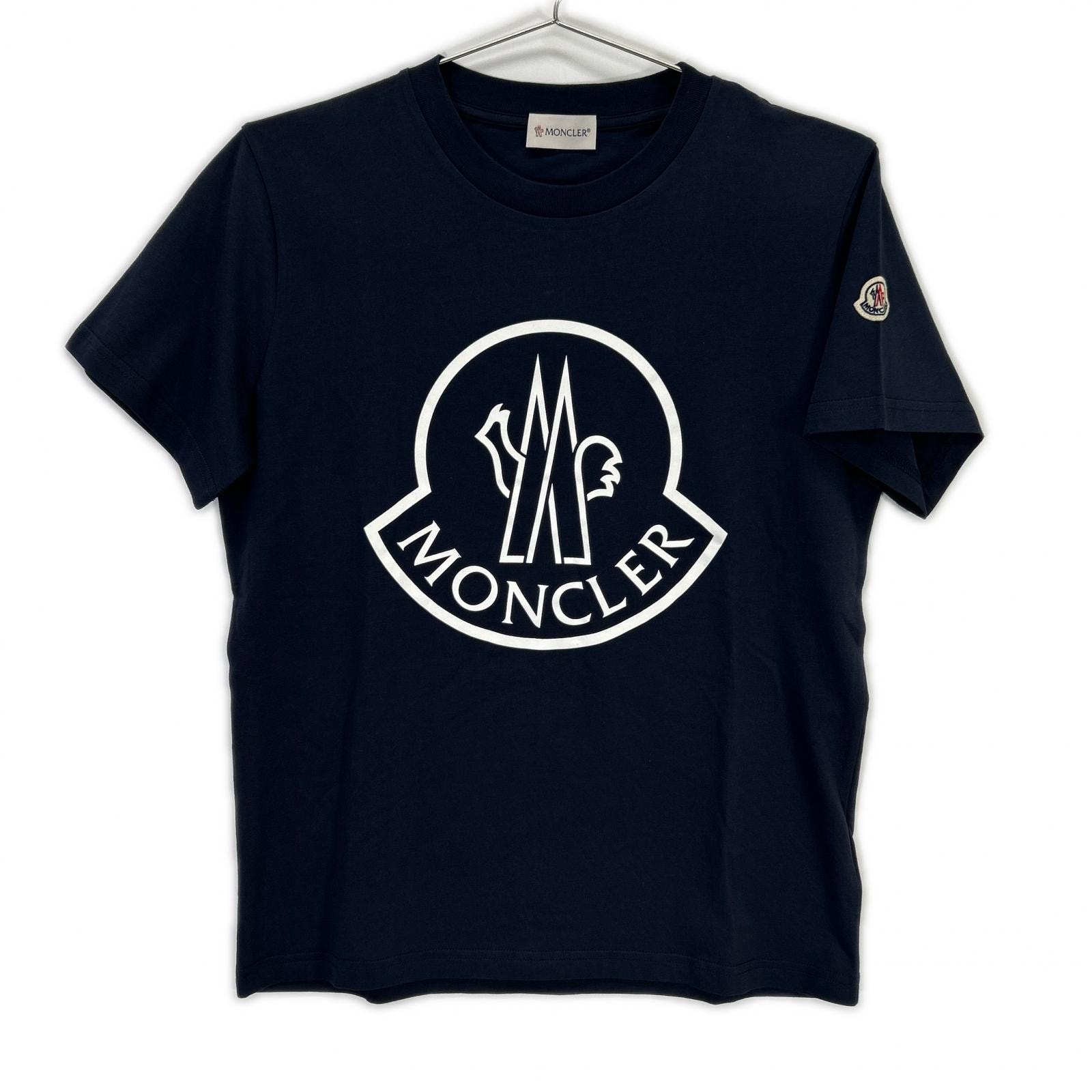 モンクレール 23年製 ネイビー MAGLIA MANICHE CORTE 14A