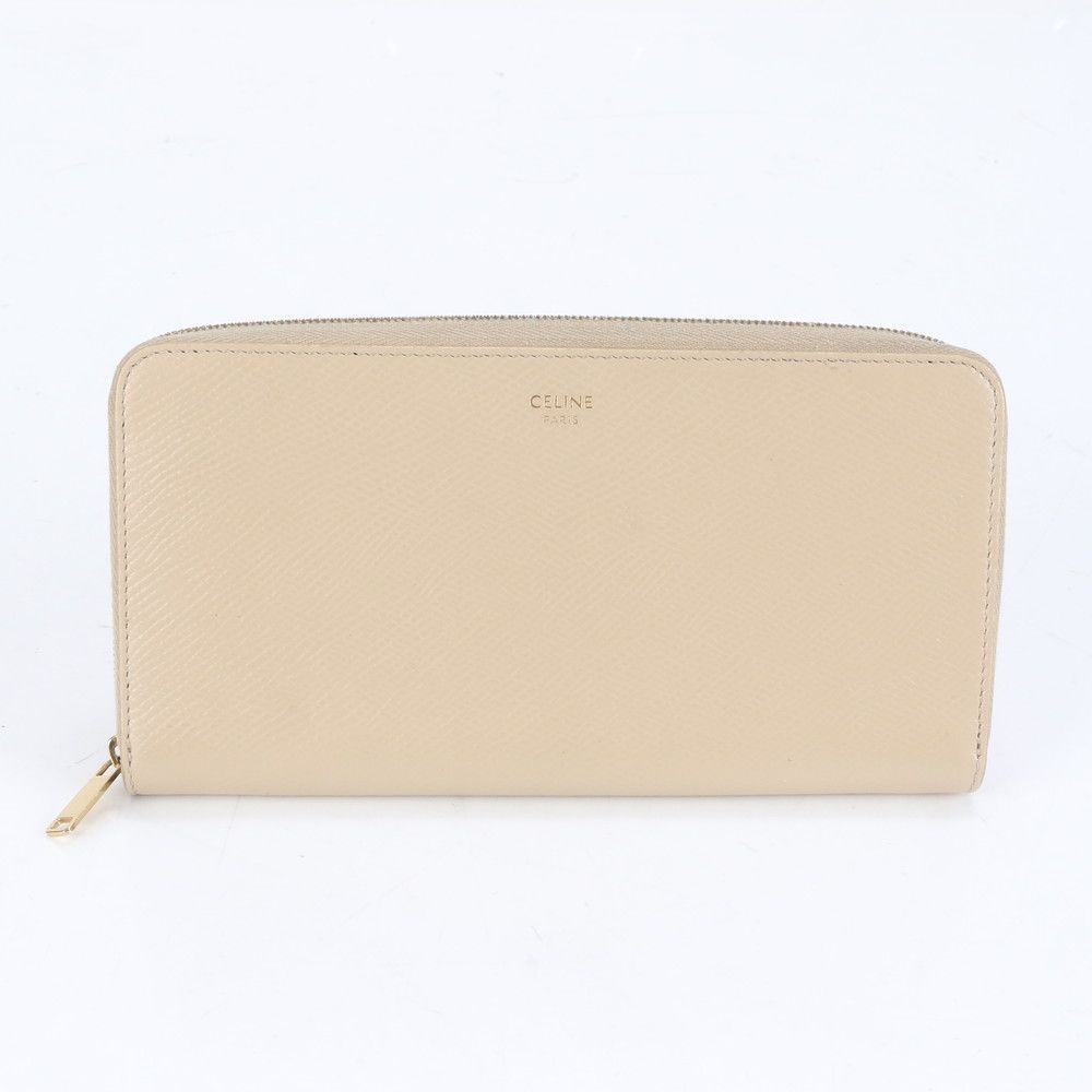 ■極美品 セリーヌ ラージ ジップドウォレット長財布 レザー