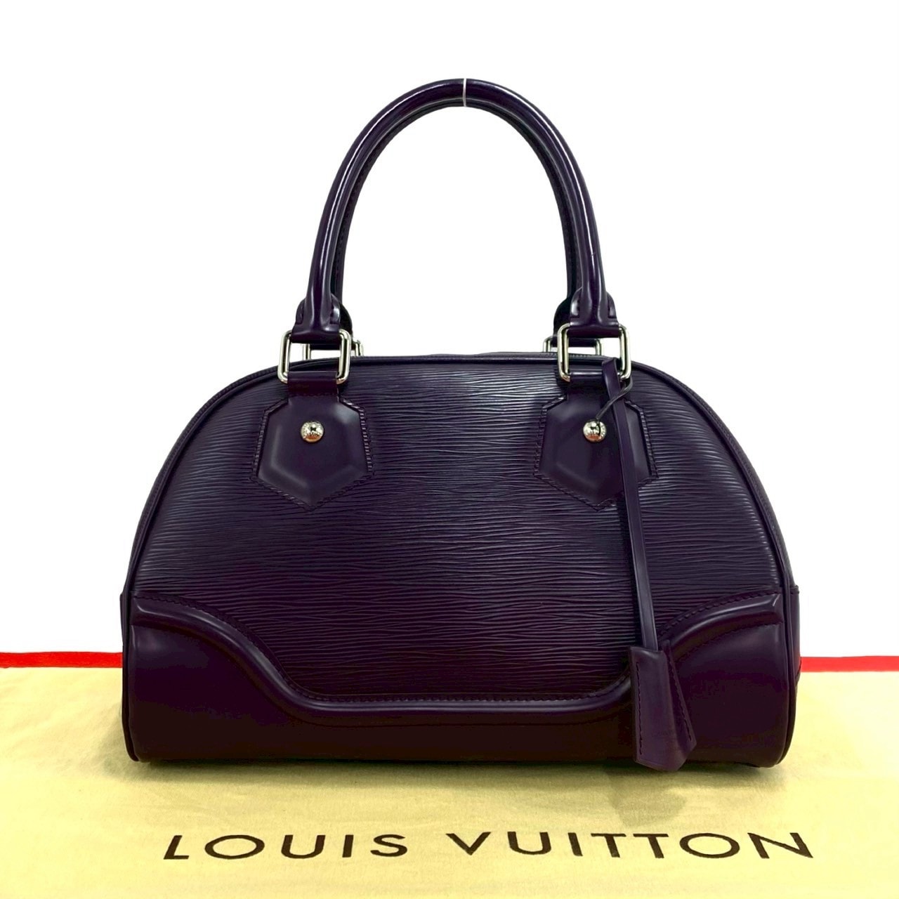 LOUIS VUITTON ルイヴィトン ボーリング モンテーニュ PM エピ レザー ハンドバッグ パープル
 74569