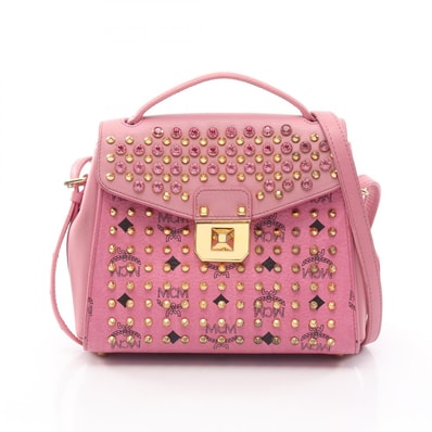 エム・シー・エム MCM パトリシア 2WAY ハンドバッグ バッグ レザー レディース ピンク系 【中古】