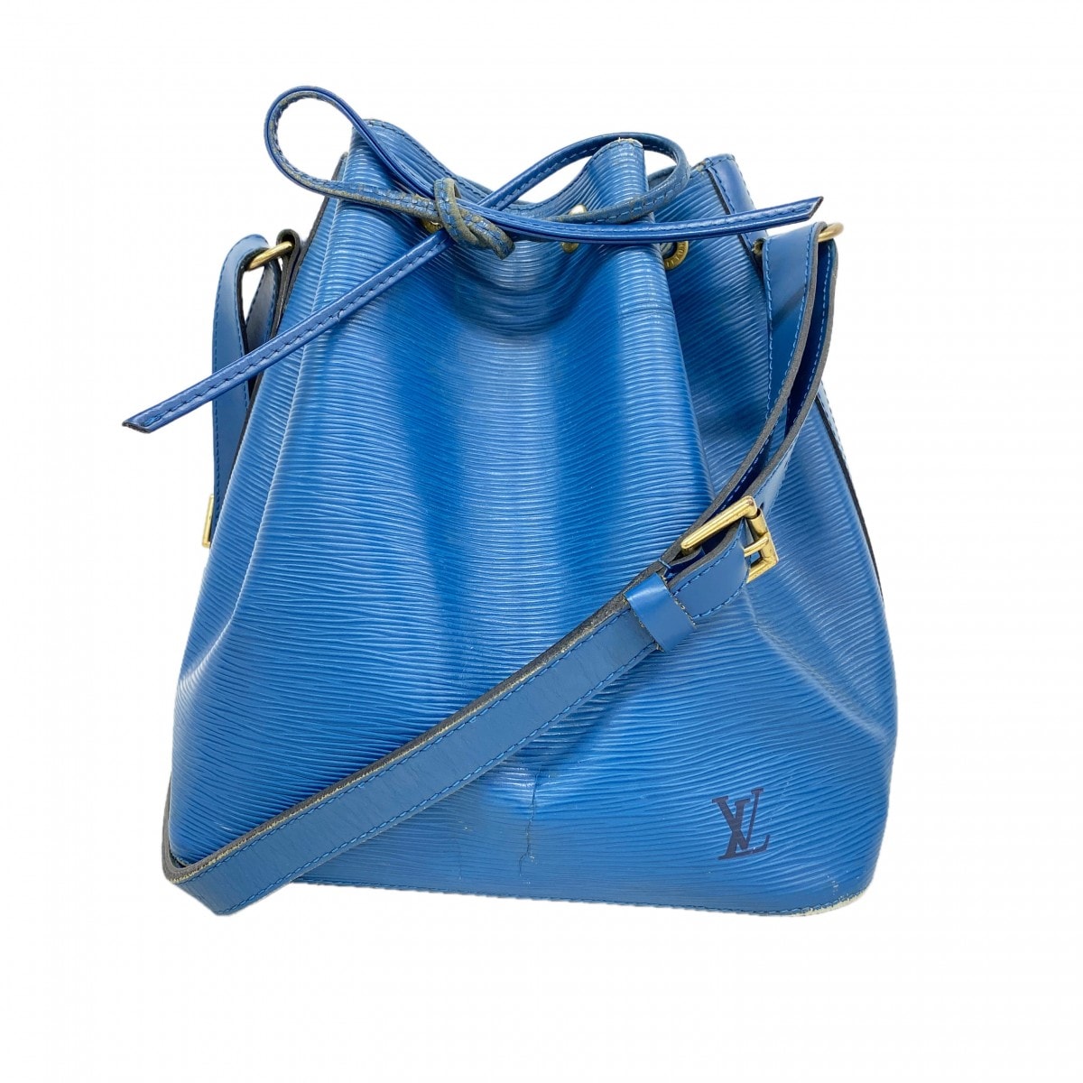 【6db1764-k】ルイヴィトン ショルダーバッグ エピ プチノエ M44105 トレドブルー【中古】レディース