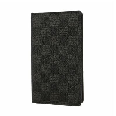 【6hf6281-k】ルイヴィトン 手帳カバー ダミエ・グラフィット アジェンダポッシュ R20975 ブラック グレー【中古】メンズ