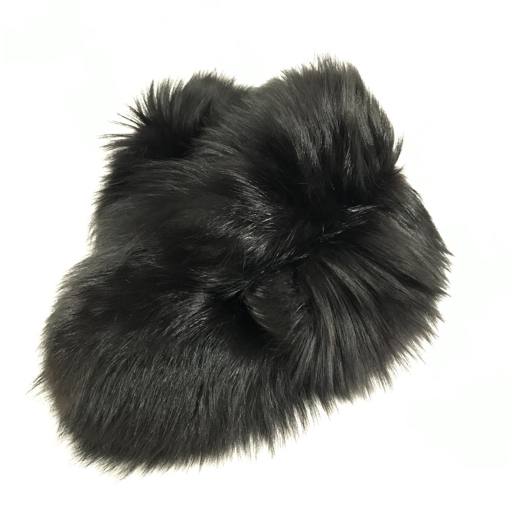 ロエベ LOEWE ファー ティペット アクセサリー マフラー フォックスファー ブラック系