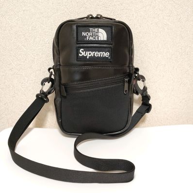 Supreme x The North Face Leather Shoulder Bag "Black"
