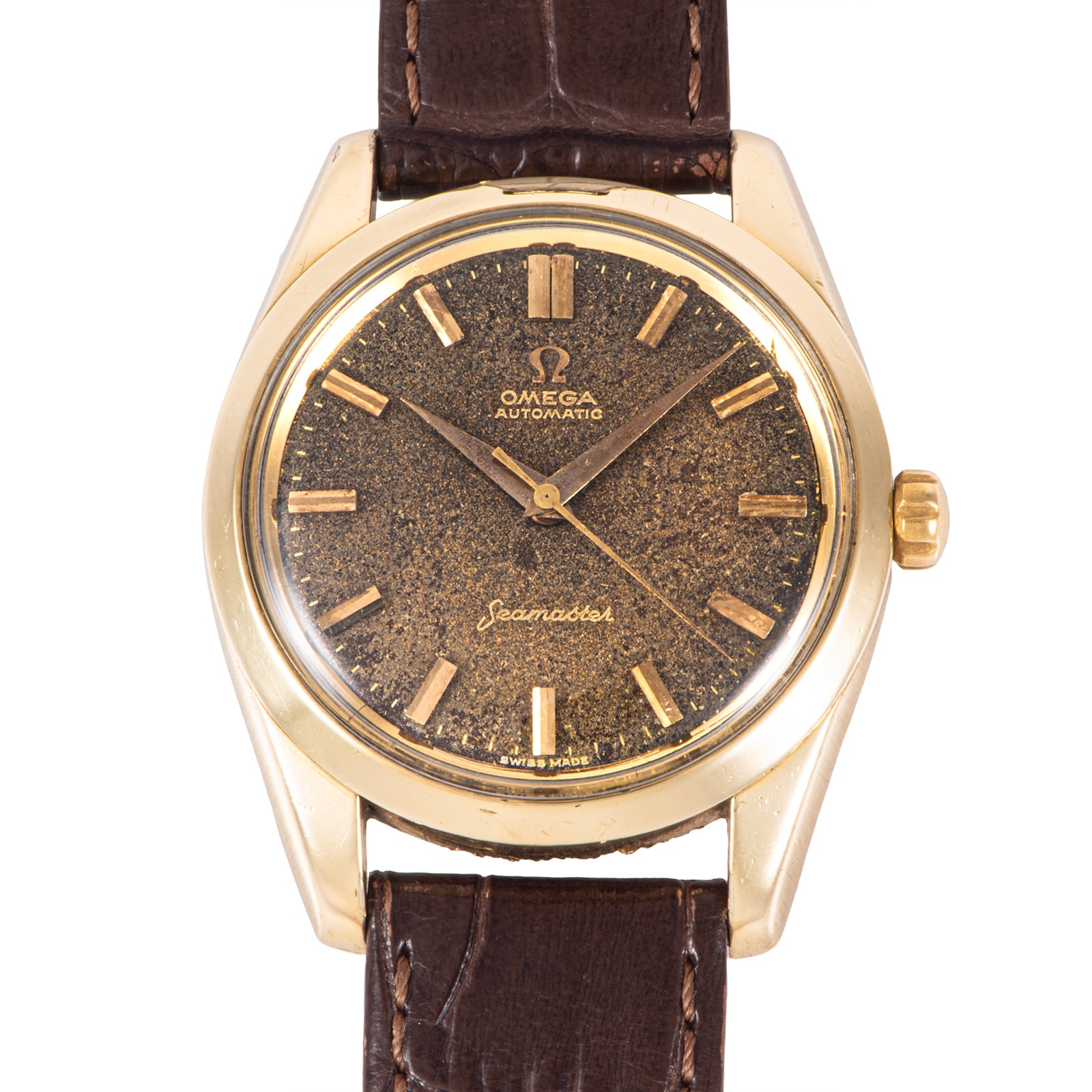 OMEGA オメガ シーマスター デイト 2975-1 Cal.501 トロピカルダイヤル オリジナル尾錠 ビックシーホース GP【中古】