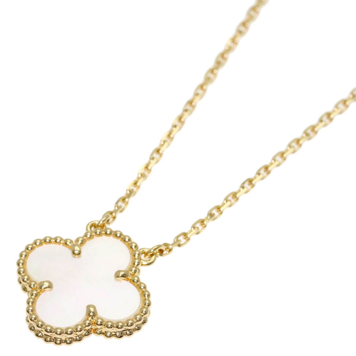 Van Cleef & Arpels ヴァンクリーフ&アーペル ヴィンテージ アルハンブラ シェル ネックレス K18YG レディース [中古]