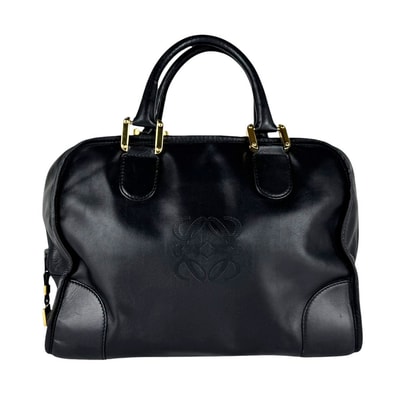 ロエベ LOEWE ハンドバッグ アマソナ32 レザー ブラック レディース【中古】 z11061