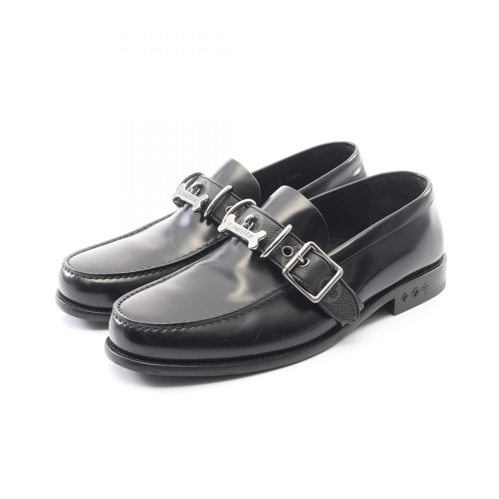 ルイ・ヴィトン LOUIS VUITTON ルイ ライン ローファー 靴 レザー メンズ ブラック系 【中古】