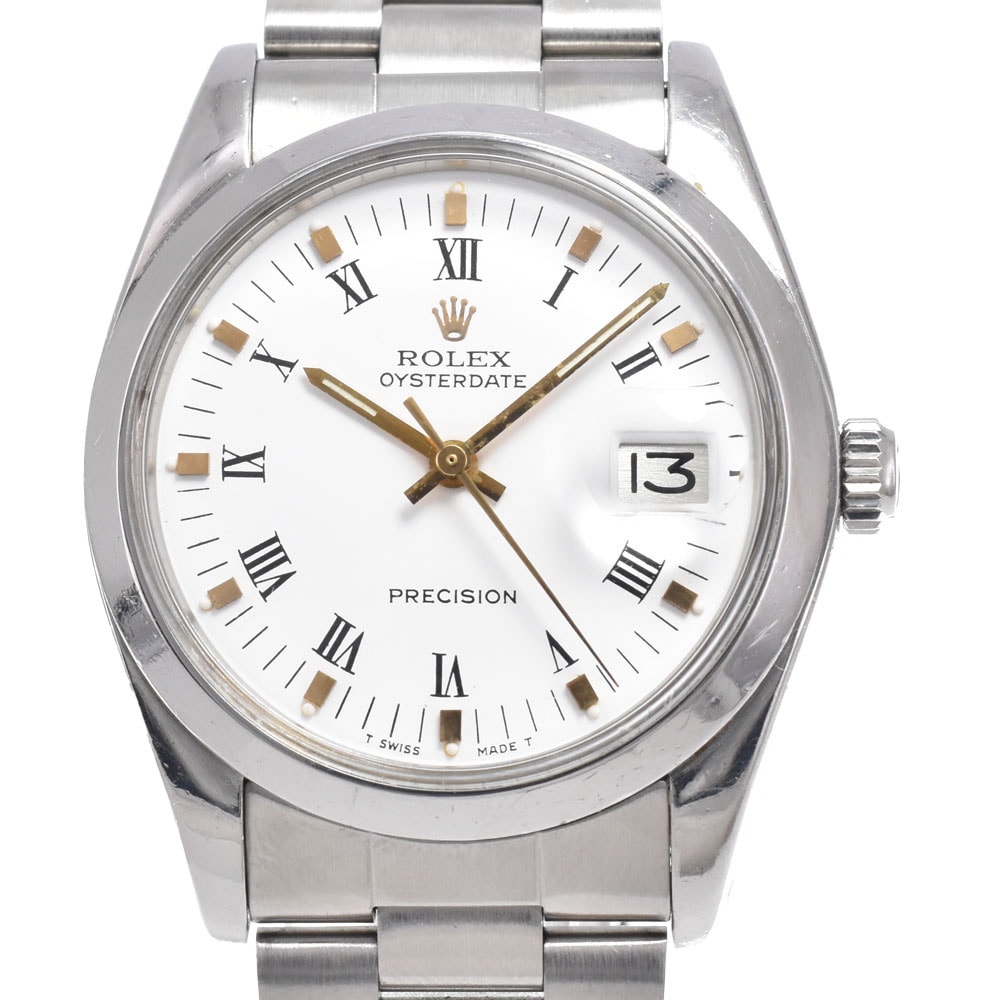 ロレックス ROLEX 6694 オイスターデイト プレシジョン ホワイト 手巻き メンズ 腕時計 O#149867