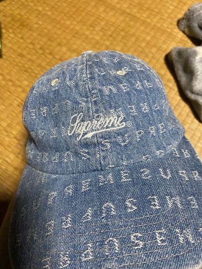 Supreme Warp Jacquard Logos Denim 6-Panel "Blue"