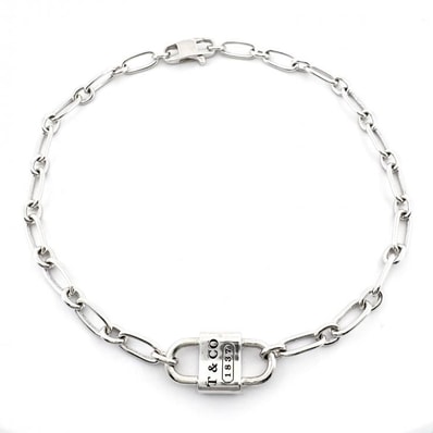 ティファニー TIFFANY&Co. 1837 スモールダブルロック ブレスレット 7.4g Ag925 シルバー【鑑定済み】正規品