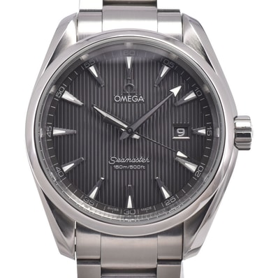 オメガ OMEGA 231.10.39.61.06.001 シーマスター アクアテラ デイト ブラック クォーツ メンズ 美品 保証書付き 腕時計 M#151001