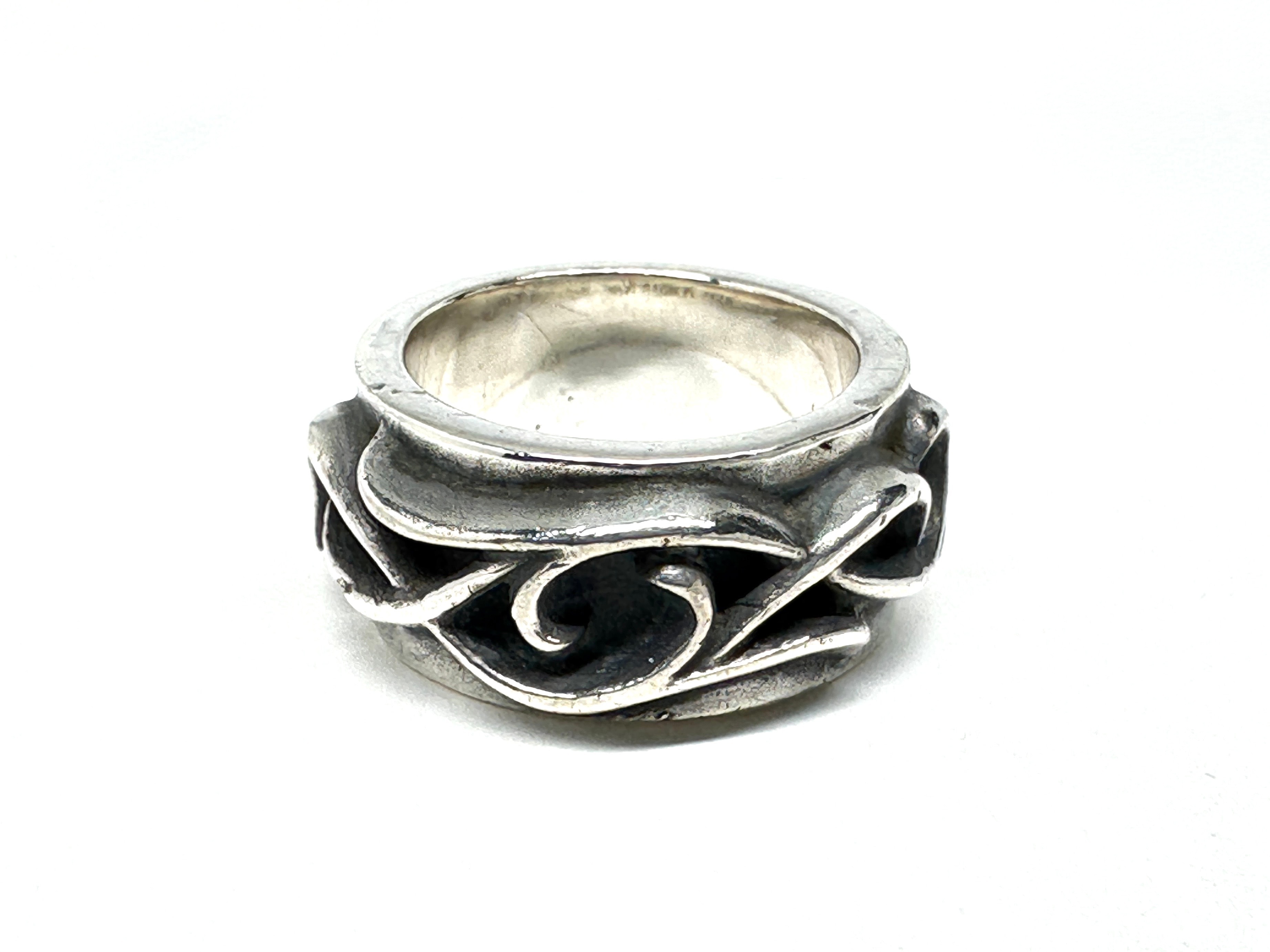 Chrome Hearts Double Vine Narrow Band Ring "Silver"