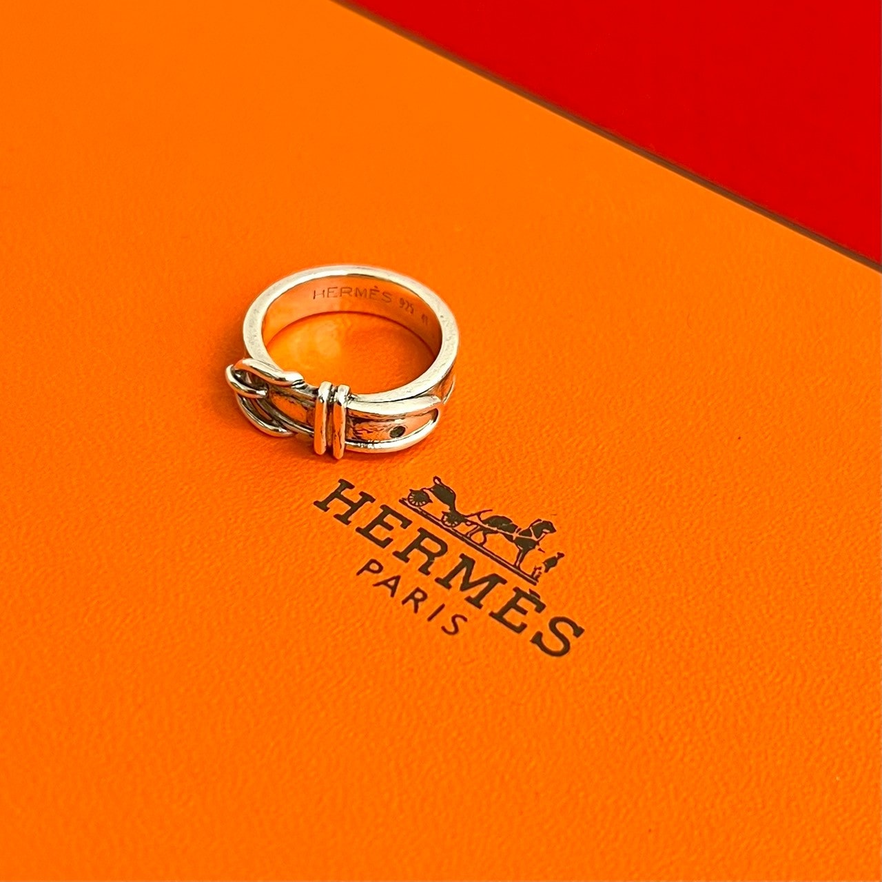 HERMES エルメス サンチュール シルバー925 リング・指輪 8号 シルバー
 34864