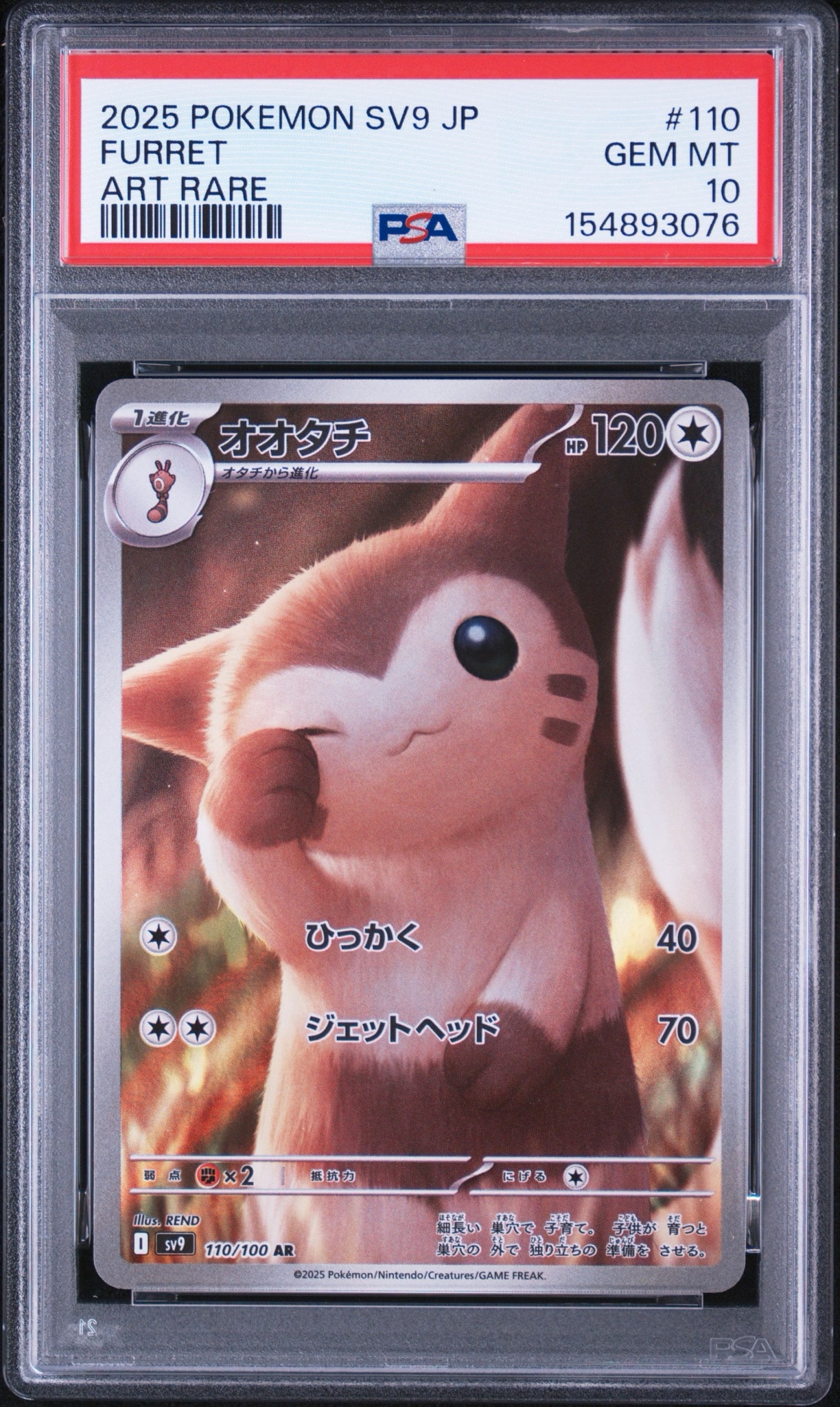 PSA10 2枚まとめ売り　オオタチ AR ビビヨンAR PSA10】オオタチ AR [SV9 110/100](拡張パック「バトルパートナーズ