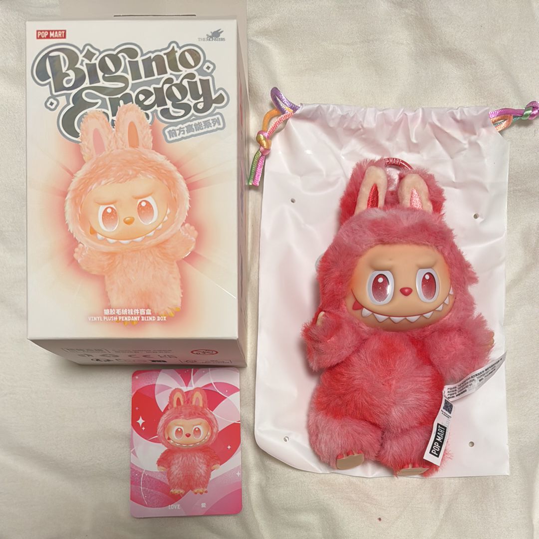 POP MART THE MONSTERS (LABUBU) Big into Energy Series Plush Pendant LOVE