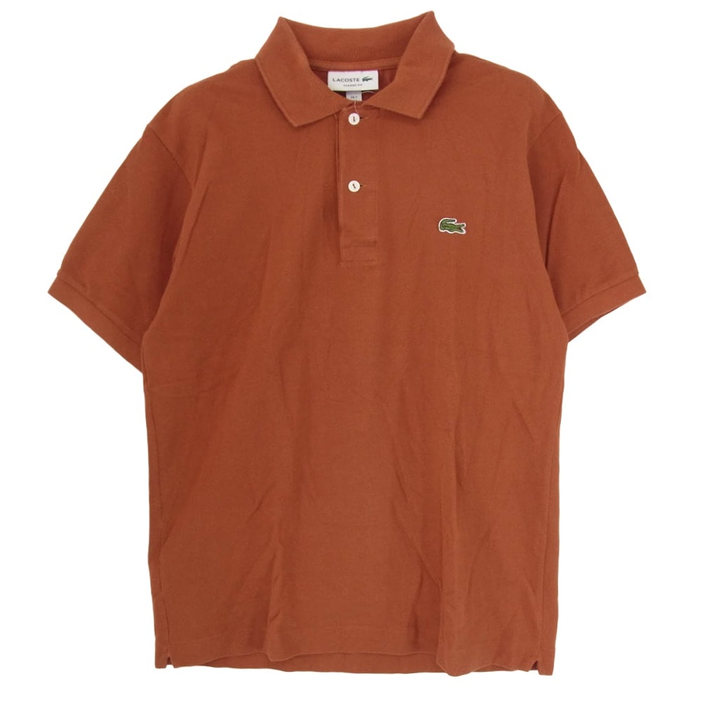 LACOSTE ラコステ ポロシャツ クラシックフィット ロゴワッペン 半袖 ポロシャツ バーガンディー系 3【中古】