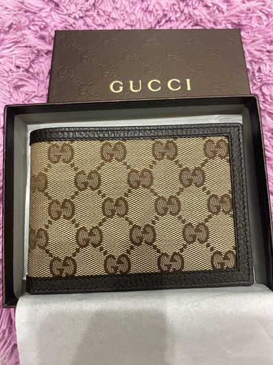 GUCCI GG Canvas Coin Wallet "Beige"