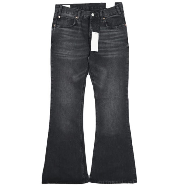 新品 ZARA ザラ FLARE FIT JEANS フレアフィット デニムパンツ 0840/479/822 EU40 CHARCOAL GRAY ブーツカット ジップフライ ジーンズ ボトムス g28407
