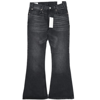 新品 ZARA ザラ FLARE FIT JEANS フレアフィット デニムパンツ 0840/479/822 EU40 CHARCOAL GRAY ブーツカット ジップフライ ジーンズ ボトムス g28407