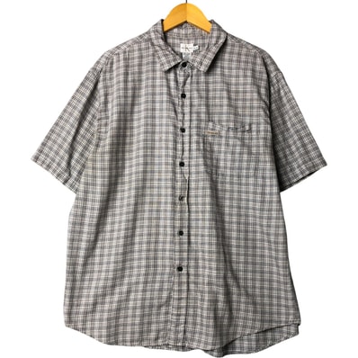古着 90~00年代 カルバンクライン Calvin klein 半袖 コットン チェックシャツ メンズXL相当 ヴィンテージ/eaa575327
