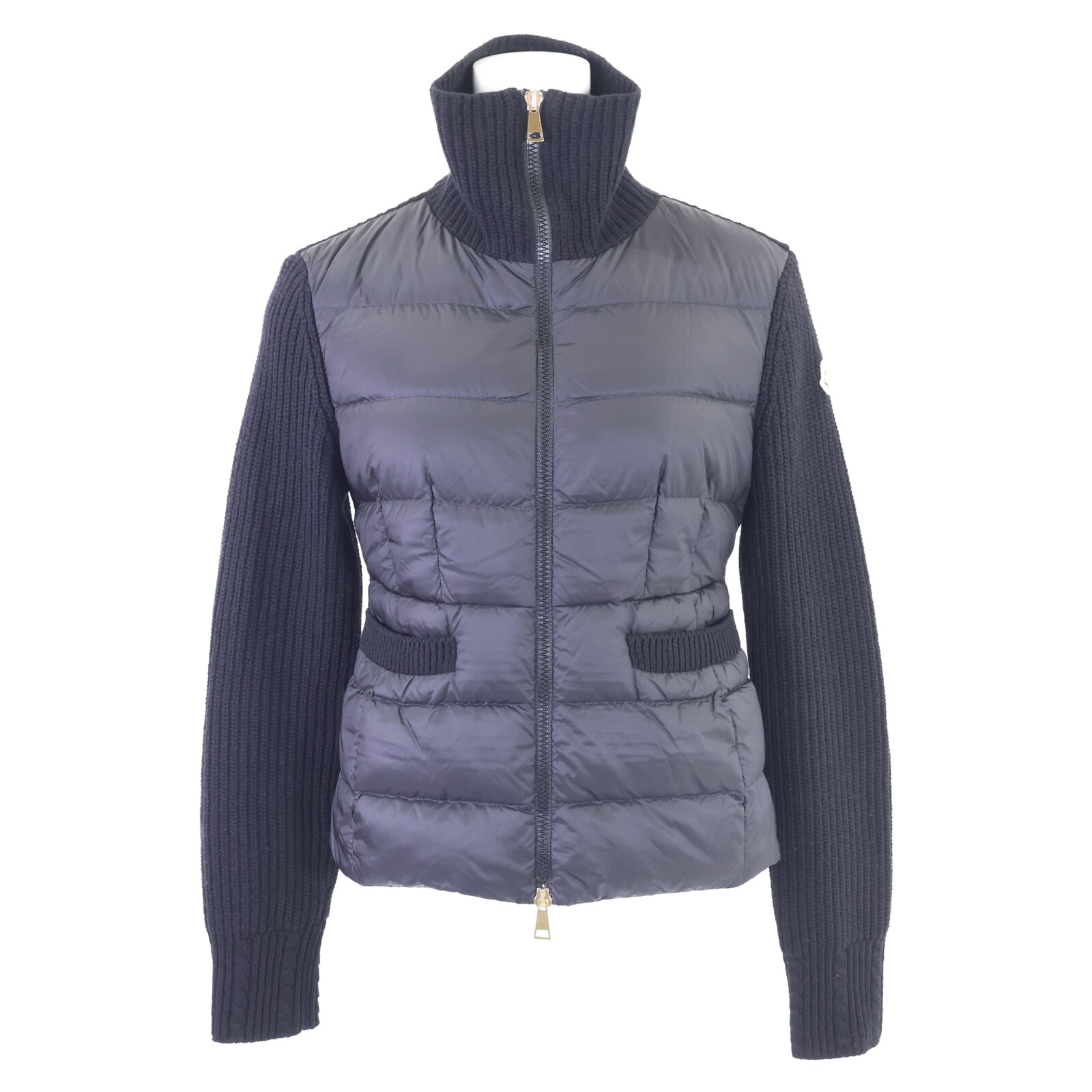 モンクレール 【美品/24AW】J20939B00033 CARDIGAN TRICOT ニット/ダウン切替 スタンドカラージャケット XS