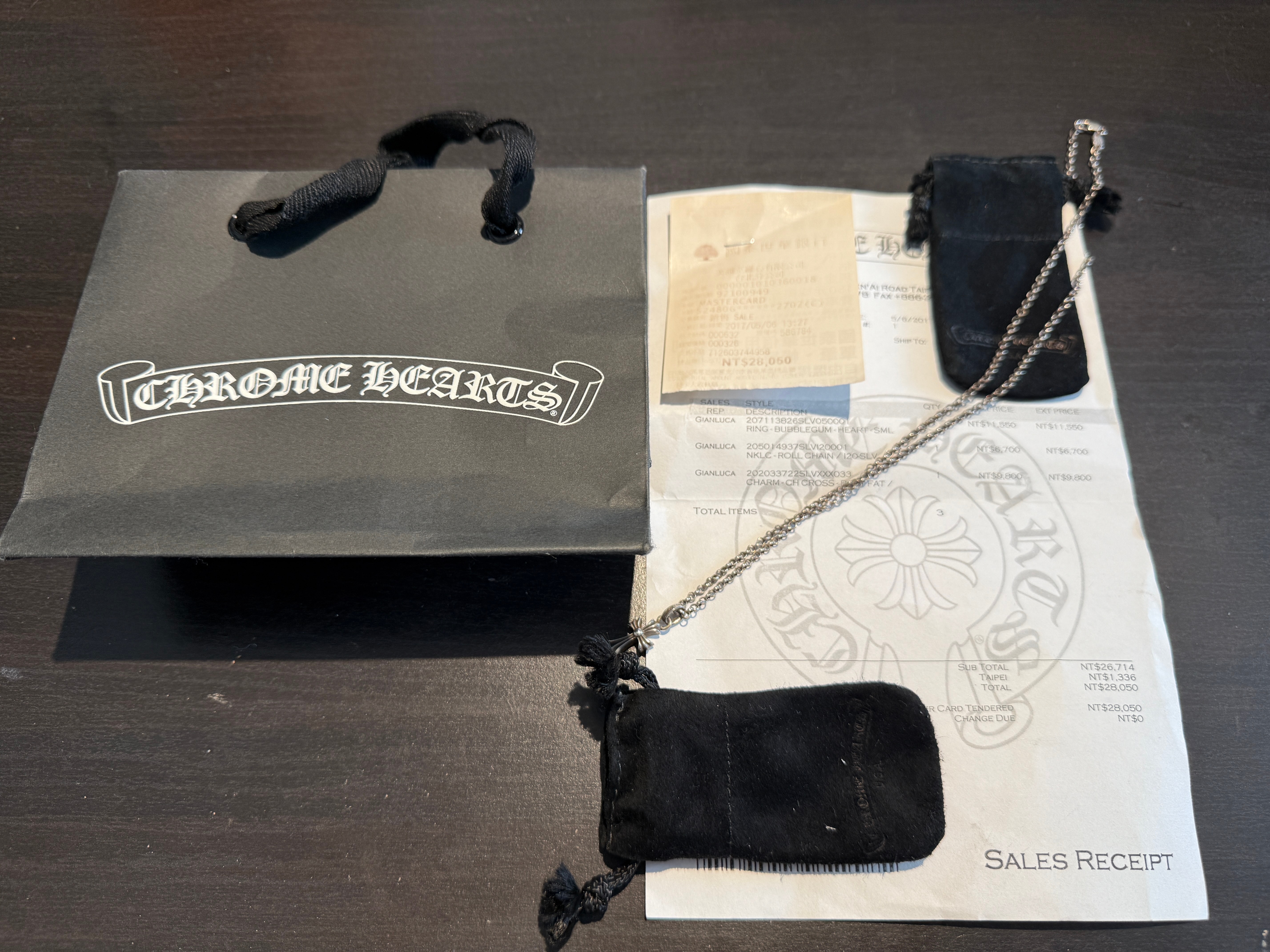 Chrome Hearts Baby Fat Roll Chain Set "Silver"