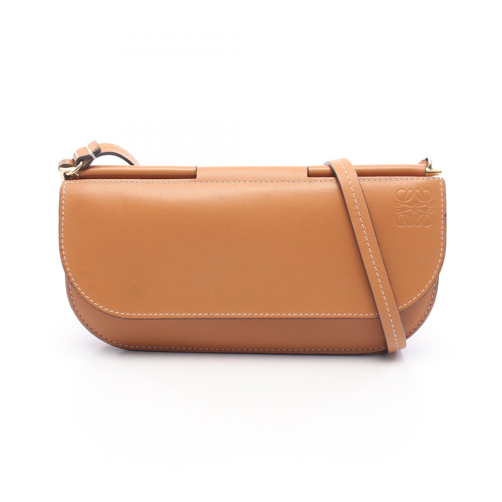 ロエベ LOEWE ゲート ポシェットウォレット ショルダーバッグ バッグ レザー レディース ブラウン系 【中古】