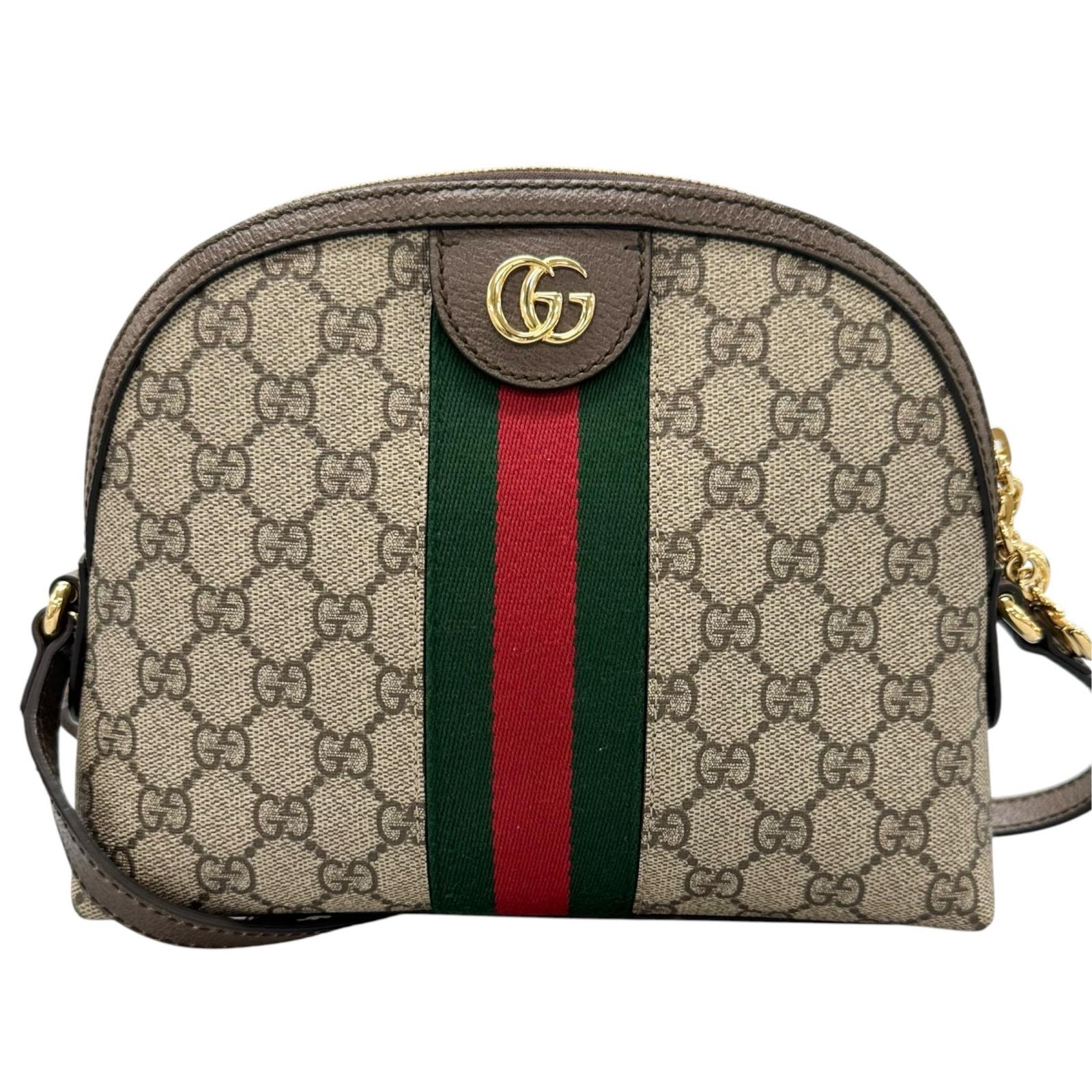 美品 GUCCI グッチ オフィディア 499621 ショルダーバッグ GGスプリームキャンバス ブラウン レディース【中古】