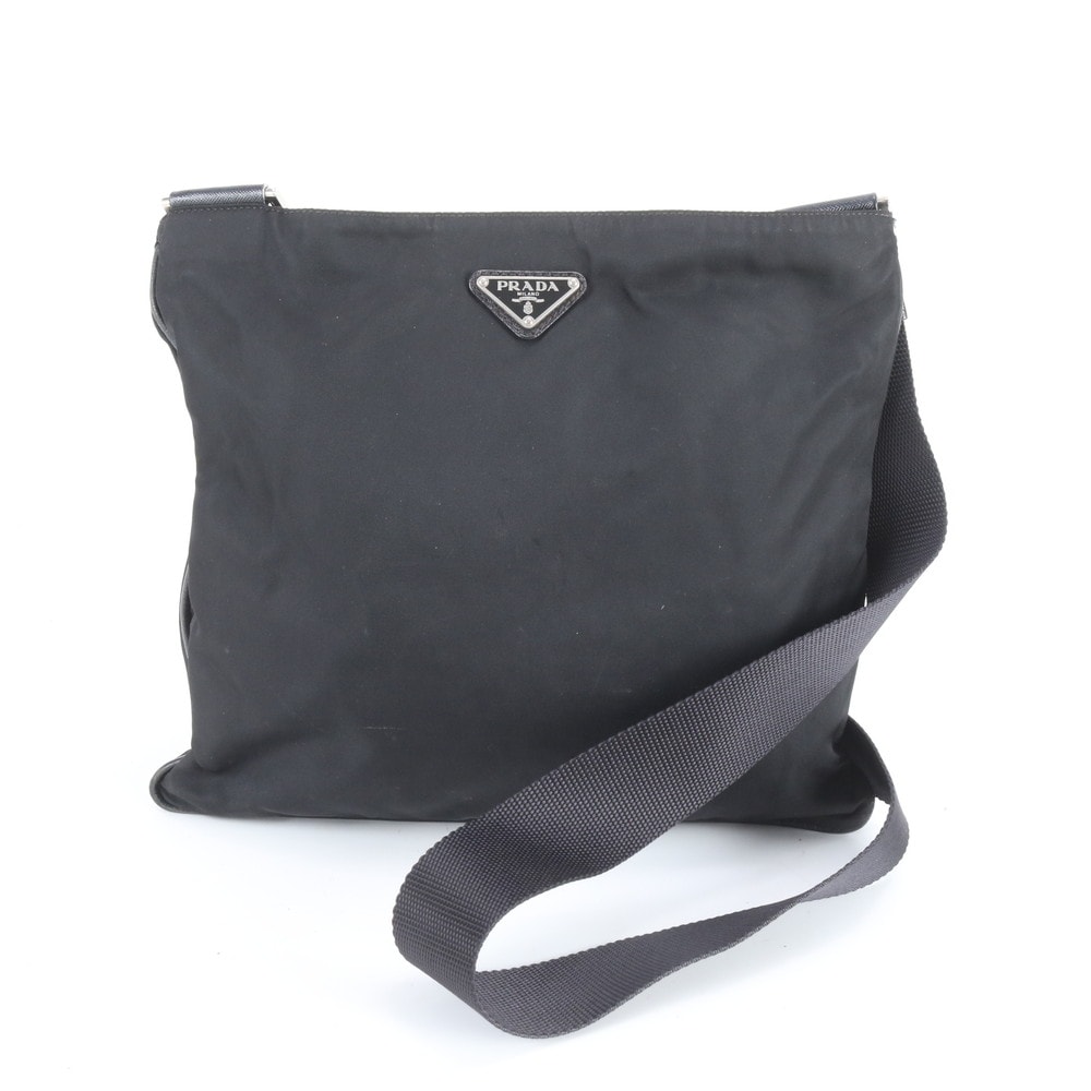 ■美品 プラダ テスート ナイロントライアングルロゴショルダーバッグ