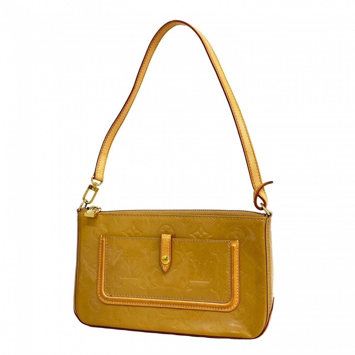 【6dd4860-k】ルイヴィトン ハンドバッグ ヴェルニ マロリースクエア M91197 ノワゼット【中古】レディース