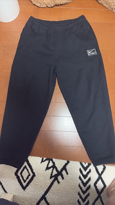 Stussy x Nike Stone Washed Fleece Pant "Black" (US Size) FN5235-010