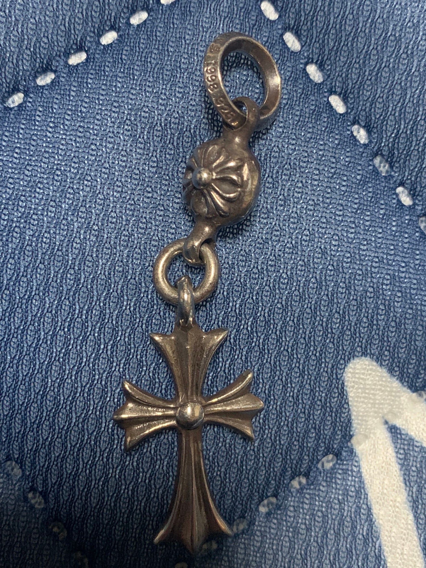 Chrome Hearts 1 Ball Tiny CH Cross Charm "Silver"