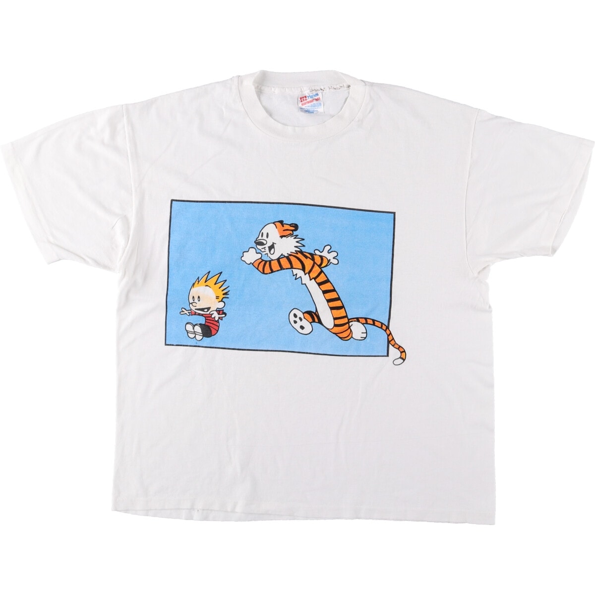 古着 90年代 ヘインズ Hanes Calvin and Hobbes カルビンとホップス アニメ キャラクタープリントTシャツ USA製 メンズXL相当 ヴィンテージ/eaa563223