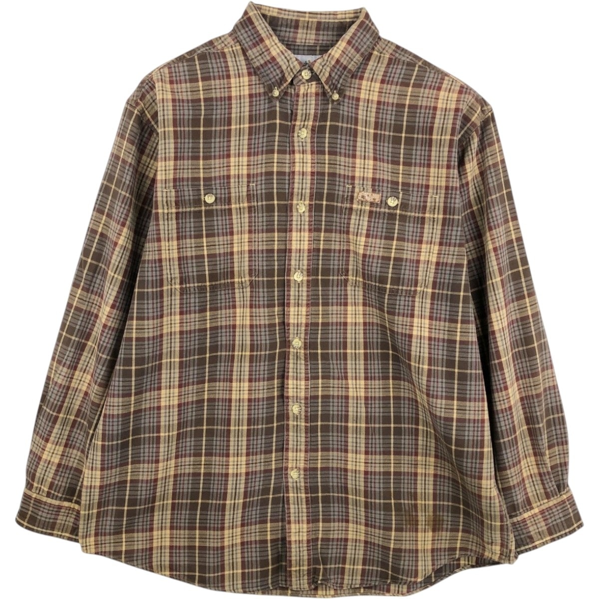 古着 カーハート Carhartt 長袖 ボタンダウン フランネルチェックシャツ メンズL相当/eaa675462