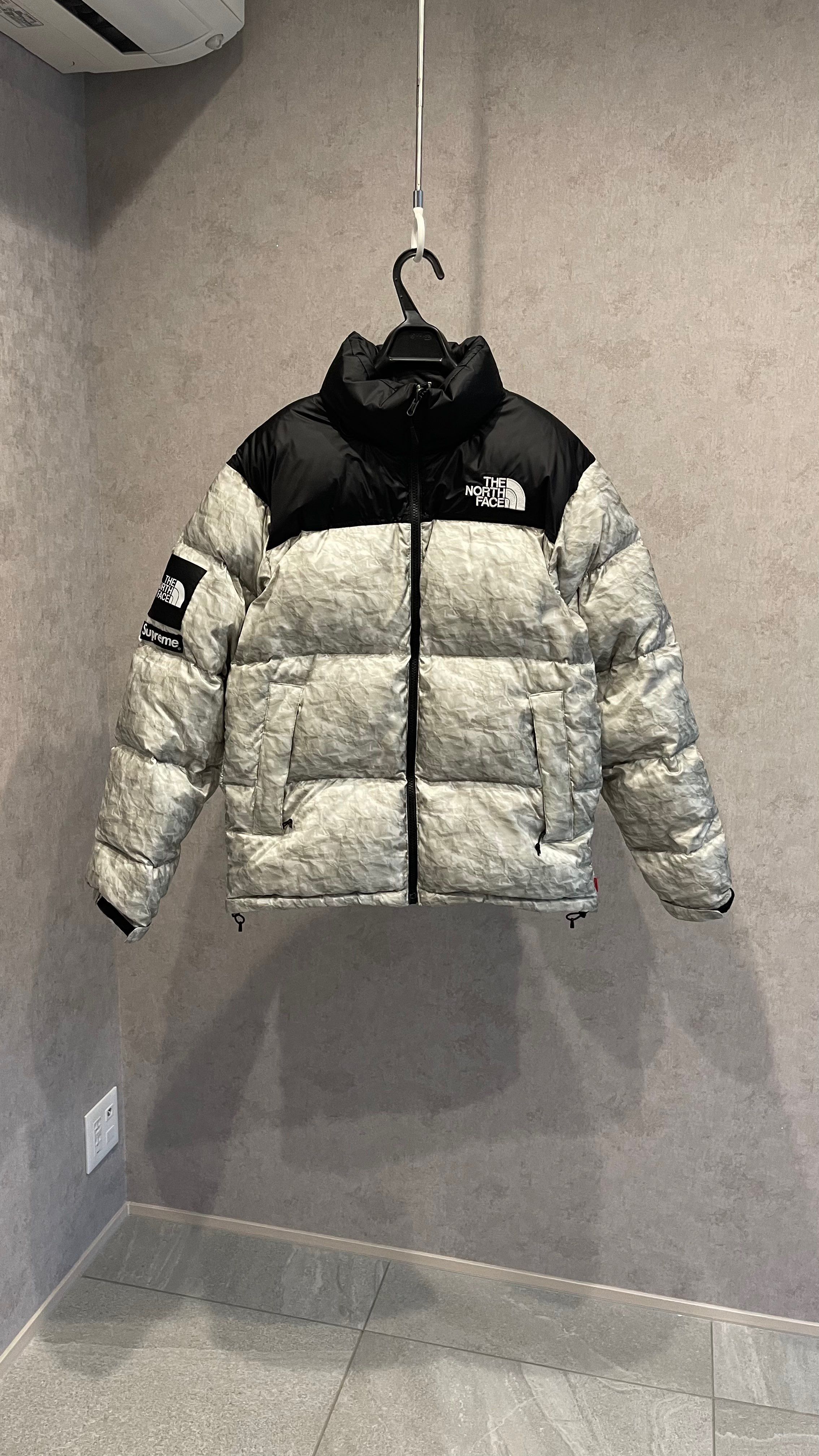 Supreme x The North Face Nuptse Jacket "White Paper Print"