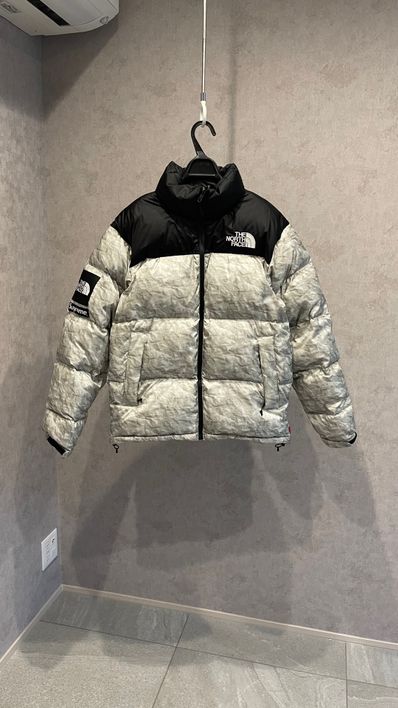 Supreme x The North Face Nuptse Jacket "White Paper Print"