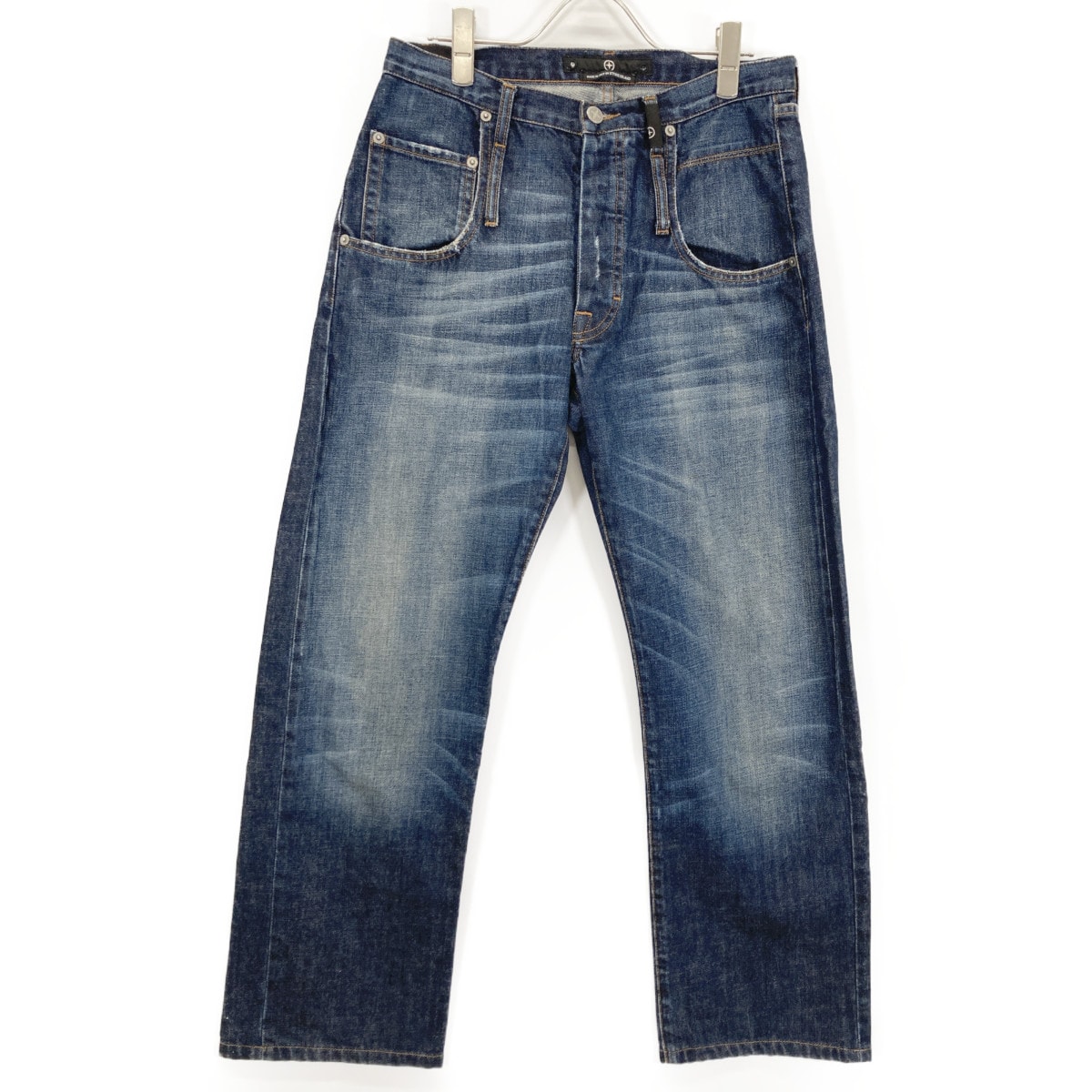 ストーンアイランド インディゴ ボタンフライ ストレートデニムパンツ 30
