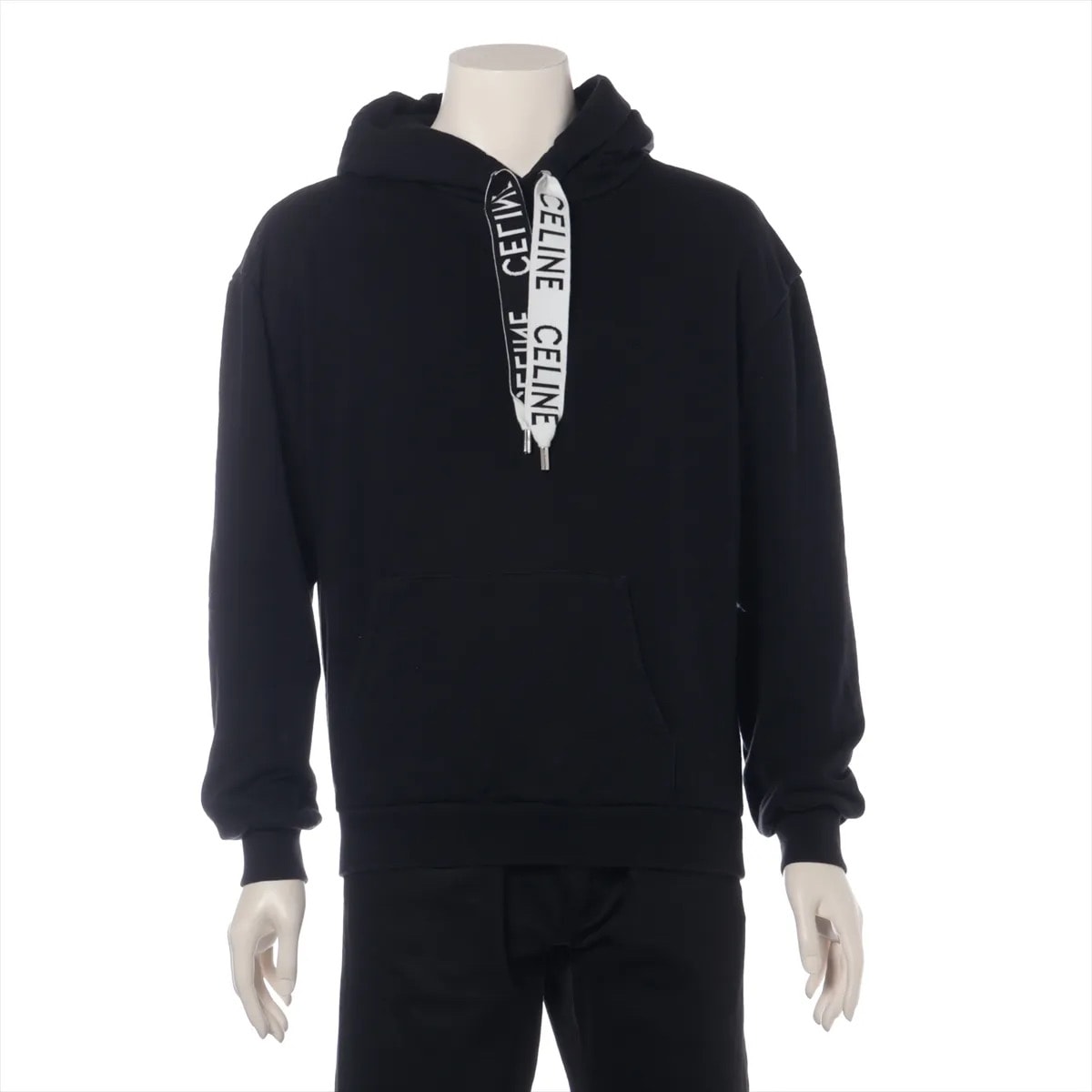 【超美品】Mサイズ CELINE コットン パーカー ブラック