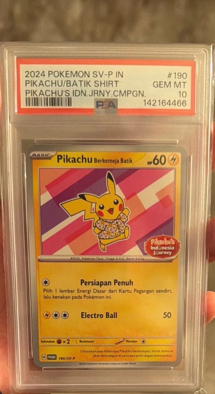 PSA10】バティックシャツを着たピカチュウ (フラワーピカチュウ柄) P
