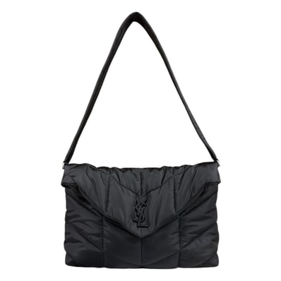サンローラン ルル パファー ショルダーバッグ ナイロン 733630 ブラック ユニセックス SAINT LAURENT 中古